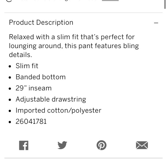 NEW💕VS PINK PASTEL PINK OMBRÉ BLING CLASSIC PANTS - Picture 6 of 6